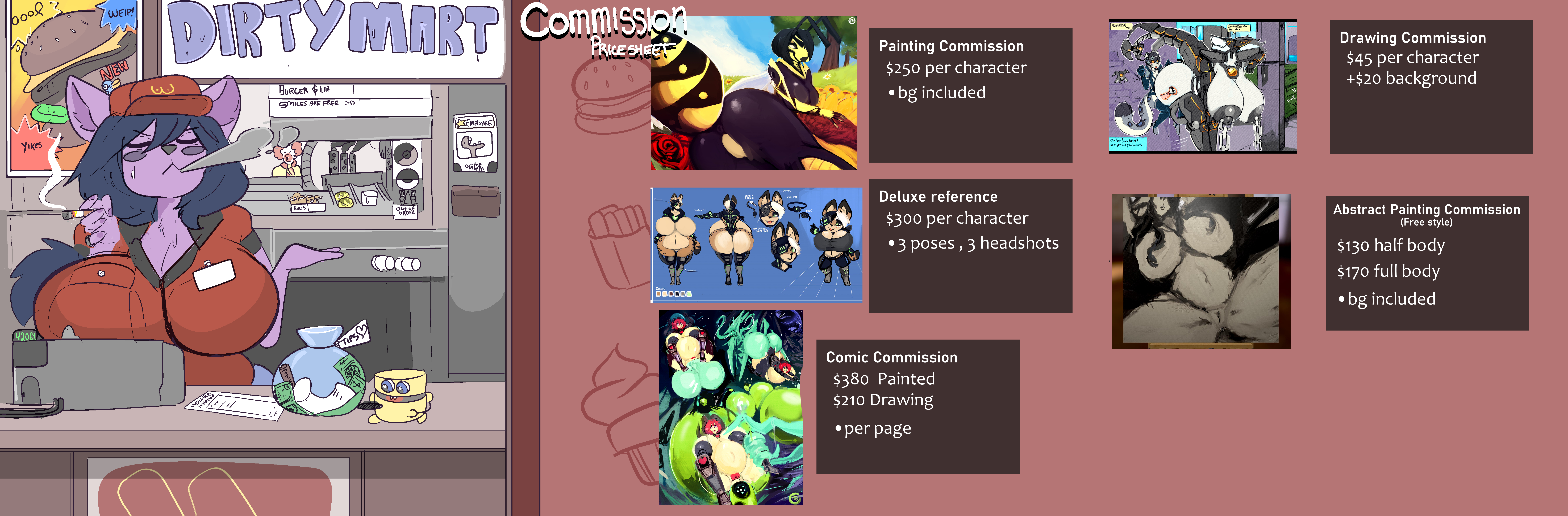 Commission info page